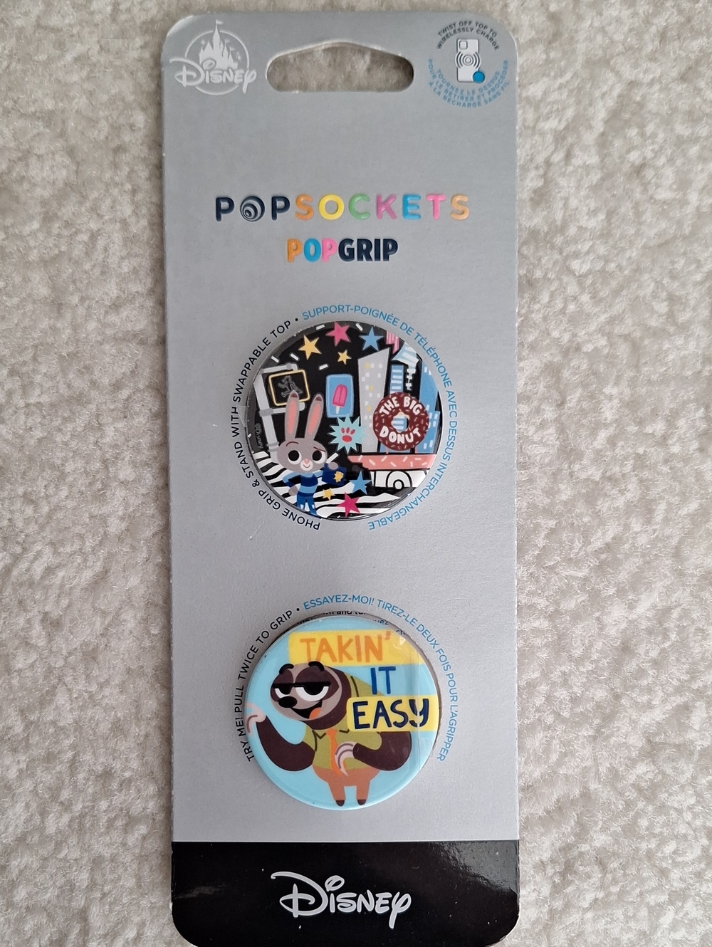 NEW Disney Parks Zootopia PopSocket Set of 2